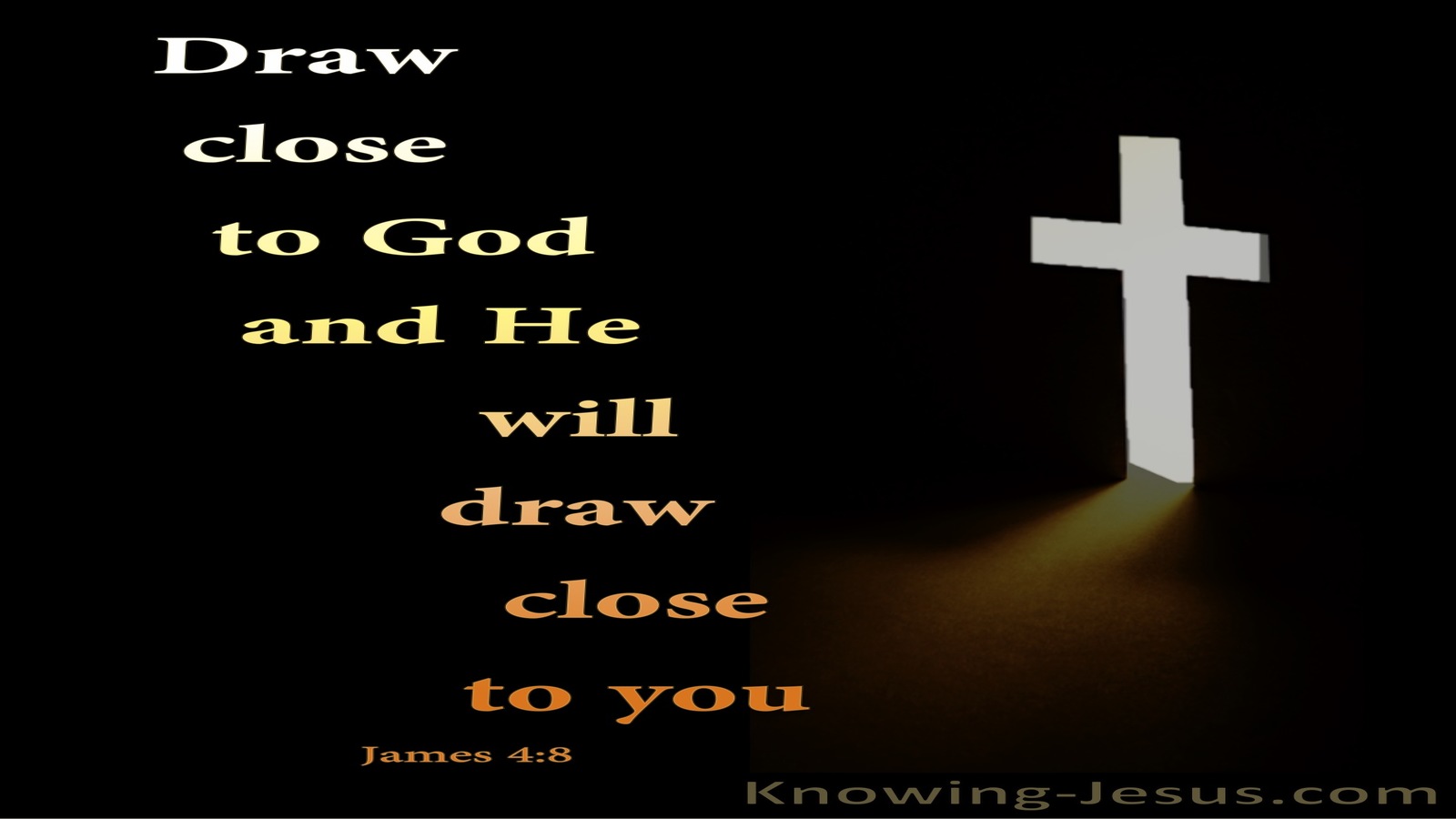 James 4:8 Draw Near To God (black)